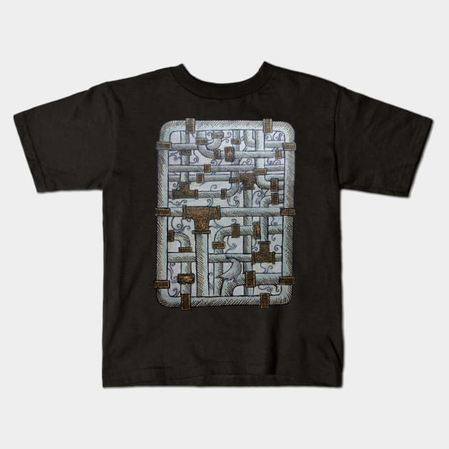 Foggy Labyrinth Kids T-Shirt by Omnivorous